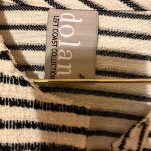 Dolan Left Coast Women's Striped Open Front Jacket Size M Casual